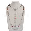 Non-Tarnish 304 Stainless Steel Rosary Bead Necklaces NJEW-L347-40P-1