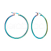 304 Stainless Steel Big Hoop Earrings EJEW-F105-06M-1