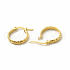 201 Stainless Steel Grooved Hoop Earrings with 304 Stainless Steel Pins for Women EJEW-M214-06B-G-1