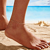 925 Sterling Silver Anklet AJEW-Z029-19G-5