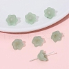 10Pcs Gradient Color Transparent Glass Bead Caps PW-WG464DA-03-1