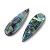 Natural Paua Shell Pendants SSHEL-I026-08A-2