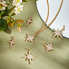 Beebeecraft 6Pcs 3 Styles Brass Micro Pave Cubic Zirconia Pendants ZIRC-BBC0002-57-4