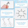 Unicraftale 304 Stainless Steel Stud Earring Findings STAS-UN0060-01B-4