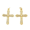Brass Micro Pave Clear Cubic Zirconia Pendants KK-L235-01A-G-1