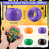 SOFPLATE 800Pcs 4 Colors Halloween Opaque Plastic Beads KY-SP0001-08-2