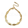 304 Stainless Steel Twist Rope Chain Bracelet for Men Women BJEW-P284-02G-4
