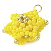 Seed Beads Beaded Charms PALLOY-MZ00286-01-3