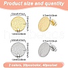 Unicraftale 40Pcs 2 Colors 201 Stainless Steel Flat Round Stud Earring Findings STAS-UN0060-71-2
