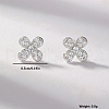 Delicate S925 Sterling Silver Clear Cubic Zirconia Stud Earrings QB2438-2-2
