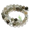 Natural Green Rutilated Quartz Beads Strands G-A219-A03-05-2