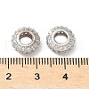 Brass Micro Pave Cubic Zirconia Beads KK-A254-03B-P-2