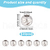 GOMAKERER 20Pcs Rhodium Plated 925 Sterling Silver Beads FIND-GO0002-70-2