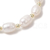 Natural Cultured Freshwater Pearl Beads Stretch Bracelets for Women BJEW-JB11593-4