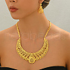 Brass Hollow Teardrop Earrings & Necklaces Sets for Women RH0213-3