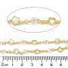 Rack Plating Brass Glass Link Chains CHC-P012-07G-2