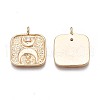 Brass Micro Pave Clear Cubic Zirconia Pendants KK-N232-250-2