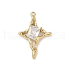 304 Stainless Steel Pave Cubic Zirconia Pendants STAS-U054-03G-1