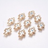 Brass Micro Pave Cubic Zirconia Pendants KK-F738-28G-1
