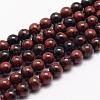 Natural Mahogany Obsidian Bead Strands G-K153-B17-4mm-1