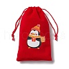 Christmas Theme Rectangle Velvet Bags TP-E005-01B-5