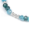 Faceted Round Electroplate Glass Beads Stretch Bracelets for Women BJEW-JB11628-03-3