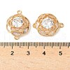 Flower Brass Connector Charms KK-A253-04G-3