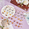6Pcs 6 Styles Brass & Alloy Enamel Charms Baseball Cap Chain AJEW-GO00040-4