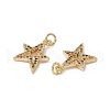 Brass Micro Pave Colorful Cubic Zirconia Pendants KK-G439-22G-2