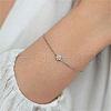 S925 Sterling Silver Micro Pave Clear Cubic Zirconia Round Pendant Necklaces & Bracelets & Ear Threads Sets for Women SA9536-4-9