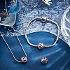 Beebeecraft 1Pc Rhodium Plated 925 Sterling Silver European Beads STER-BBC0005-75-4
