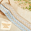Polyester Jacquard Leaf Ribbon OCOR-WH0097-08D-4
