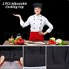 CREATCABIN 2Pcs Adjustable Polycotton Chef Hat AJEW-CN0002-25B-5