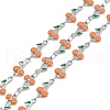 304 Stainless Steel Enamel Cherry Link Chains CHS-M007-01P-05-1