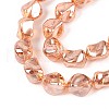 Electroplate Transparent Glass Beads Strands EGLA-N017-01B-3