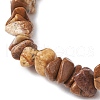 Natural Picture Jasper Beads Stretch Bracelets for Men Women BJEW-JB11845-3
