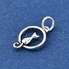 925 Sterling Silver Ring with Cat Shape Charms STER-D306-03S-2