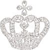 Crown Glass Rhinestone Patches DIY-WH0260-81B-1
