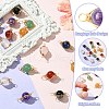 16Pcs 8 Style Natural Gemstone Connector Charms PALLOY-CJ00053-3
