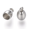 Tarnish Resistant 201 Stainless Steel Cord Ends STAS-E136-61-2