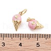 Rack Plating Brass Enamel Charms X-KK-G512-19C-G-3