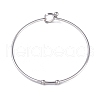 Non-Tarnish Stainless Steel Hollow Out Heart Bangle BJEW-E027-08P-2