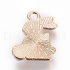 Zinc Alloy Bunny Pendants X-ENAM-P163-02A-2