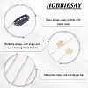 HOBBIESAY 2 Pairs 2 Colors Iron Snap Hair Clips OHAR-HY0001-01-4