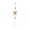 Brass Crystal Rhinestone Ear Wrap Crawler Hook Earrings for Women EJEW-C097-02G-01-1