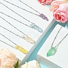Electroplated Natural Quartz Crystal Prism Pendant Necklaces NJEW-JN05029-02-2