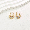 Brass Basket Hoop Earrings GY2067-2-1