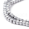 Electroplate Non-magnetic Synthetic Hematite Beads Strands X-G-J172-3x3mm-02-3