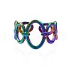 304 Stainless Steel Oval Wrap Cuff Ring RJEW-N038-099-2