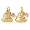 Rack Plating Brass Cubic Zirconia Pendants KK-K392-08G-1